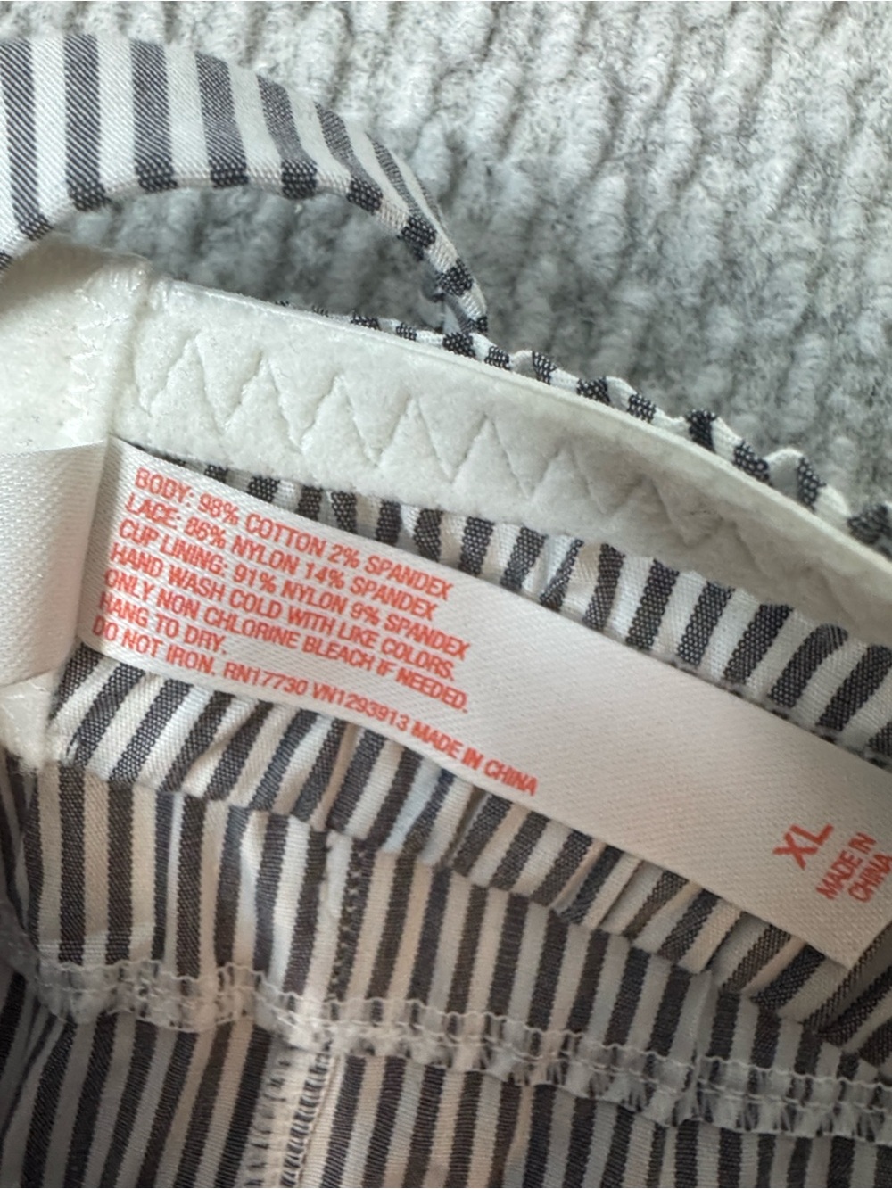 Colsie Sleepwear Lounge Set XL Grey & White NWT - Picture 9 of 9